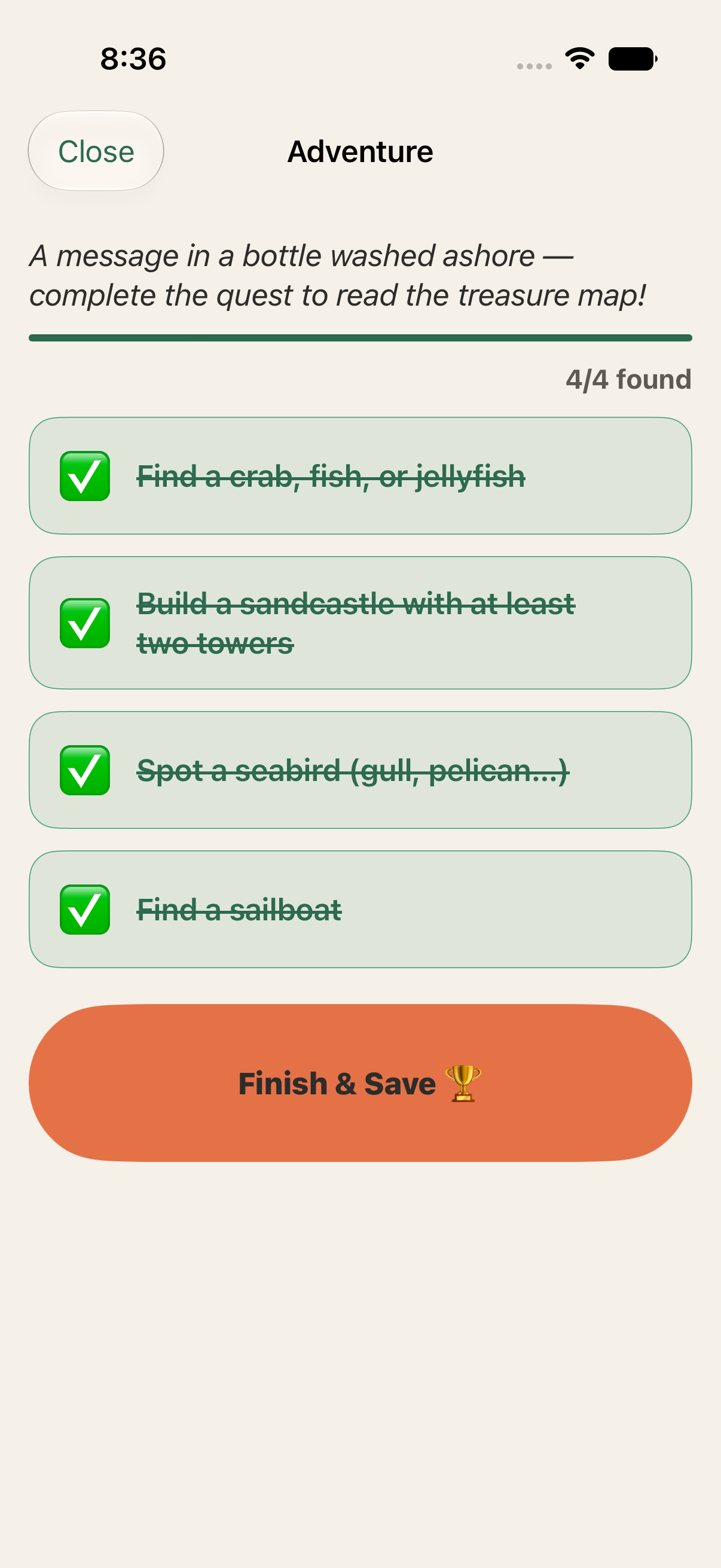 TrailQuest screen 2